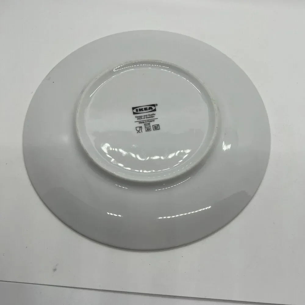 4 IKEA Stunsig MALCOM STUART Limited Ed 2017 Salad Dessert Bread Plates PEA 8.25